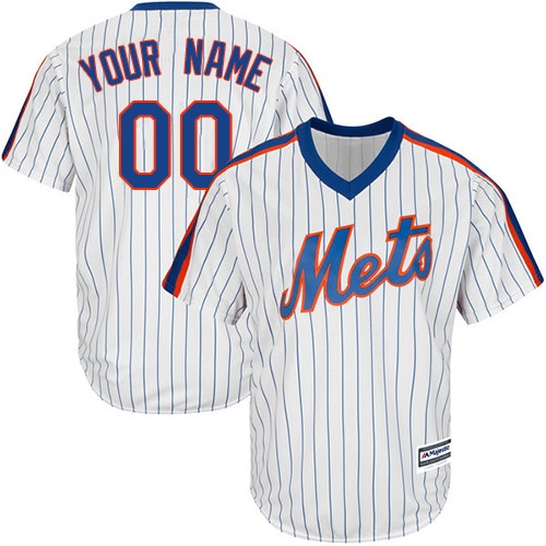 Youth New York Mets Customized Replica White Alternate Cool Base Baseball Jersey