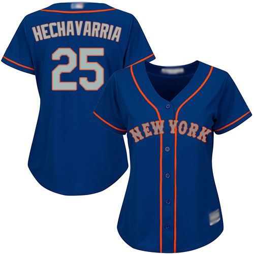 Authentic Women's Adeiny Hechavarria Royal Blue Alternate Road Jersey - #25 Baseball New York Mets Cool Base