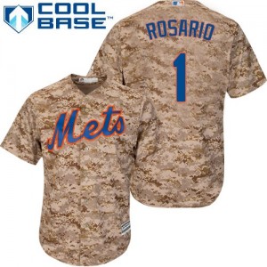 Authentic Men's Amed Rosario Camo Alternate Jersey - #1 Baseball New York Mets Cool Base