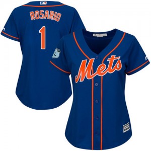 Authentic Women's Amed Rosario Royal Blue Alternate Home Jersey - #1 Baseball New York Mets Cool Base