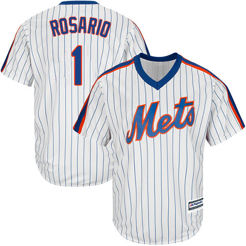 Authentic Youth Amed Rosario White Alternate Jersey - #1 Baseball New York Mets Cool Base
