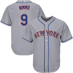 Authentic Youth Brandon Nimmo Grey Road Jersey - #9 Baseball New York Mets Cool Base