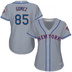 Authentic Women's Carlos Gomez Grey Road Jersey - #85 Baseball New York Mets Cool Base
