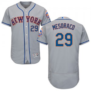 Authentic Men's Devin Mesoraco Grey Road Jersey - #29 Baseball New York Mets Flex Base