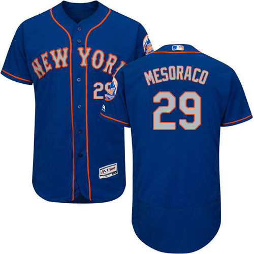 Authentic Men's Devin Mesoraco Royal/Gray Alternate Jersey - #29 Baseball New York Mets Flex Base