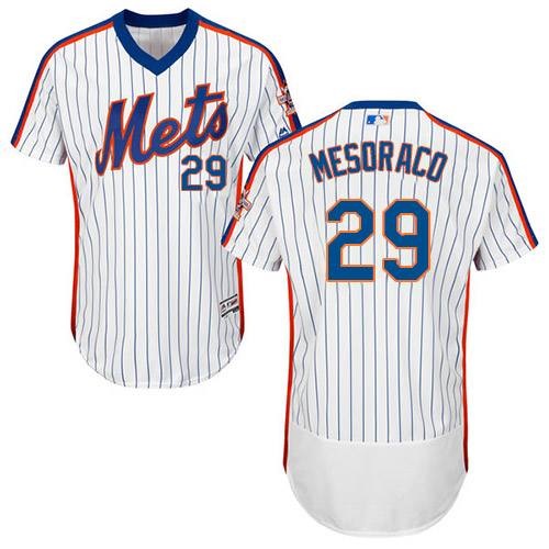 Authentic Men's Devin Mesoraco White Alternate Jersey - #29 Baseball New York Mets Flex Base