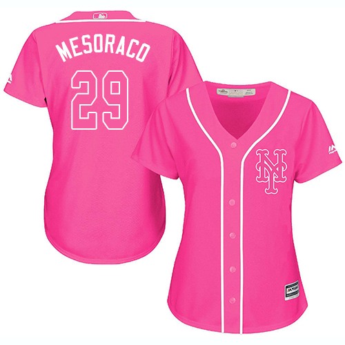 Authentic Women's Devin Mesoraco Pink Jersey - #29 Baseball New York Mets Cool Base Fashion