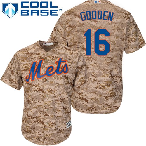 Men's New York Mets #16 Dwight Gooden Authentic Camo Alternate Cool Base Baseball Jersey