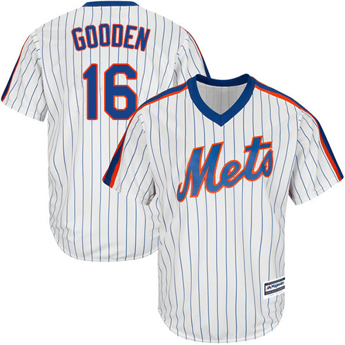 Men's New York Mets #16 Dwight Gooden Authentic Green Throwback