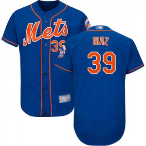 Authentic Men's Edwin Diaz Royal Blue Alternate Jersey - #39 Baseball New York Mets Flex Base
