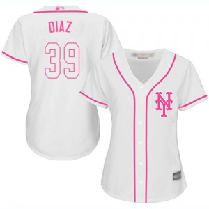 Authentic Women's Edwin Diaz White Jersey - #39 Baseball New York Mets Cool Base Fashion