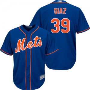 Authentic Youth Edwin Diaz Royal Blue Alternate Home Jersey - #39 Baseball New York Mets Cool Base
