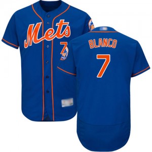 Authentic Men's Gregor Blanco Royal Blue Alternate Jersey - #7 Baseball New York Mets Flex Base
