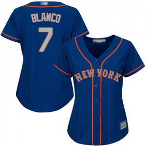 Authentic Women's Gregor Blanco Royal Blue Alternate Road Jersey - #7 Baseball New York Mets Cool Base