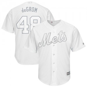 Authentic Men's Jacob deGrom White Jersey - #48 Baseball New York Mets 