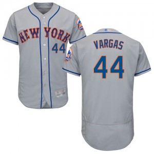 Authentic Men's Jason Vargas Grey Road Jersey - #44 Baseball New York Mets Flex Base