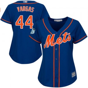 Authentic Women's Jason Vargas Royal Blue Alternate Home Jersey - #44 Baseball New York Mets Cool Base