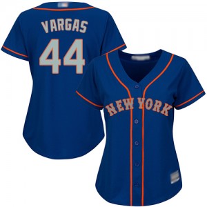 Authentic Women's Jason Vargas Royal Blue Alternate Road Jersey - #44 Baseball New York Mets Cool Base