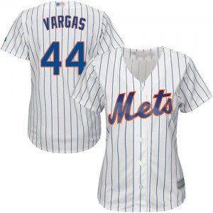 Authentic Women's Jason Vargas White Home Jersey - #44 Baseball New York Mets Cool Base