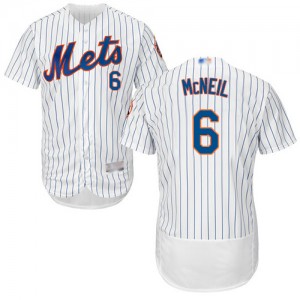 Authentic Men's Jeff McNeil White Home Jersey - #6 Baseball New York Mets Flex Base