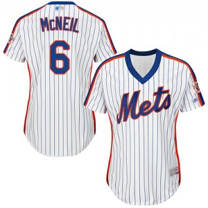 Authentic Women's Jeff McNeil White Alternate Jersey - #6 Baseball New York Mets Cool Base