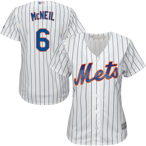 Authentic Women's Jeff McNeil White Home Jersey - #6 Baseball New York Mets Cool Base