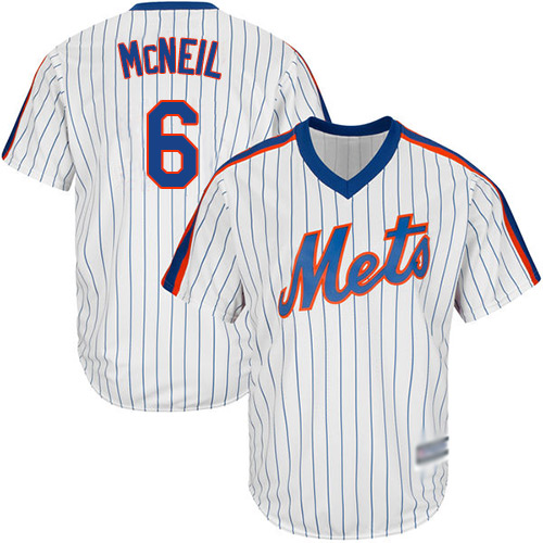 Replica Men's Jeff McNeil White Alternate Jersey - #6 Baseball New York Mets Cool Base