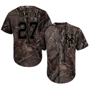 Authentic Men's Jeurys Familia Camo Jersey - #27 Baseball New York Mets Flex Base Realtree Collection