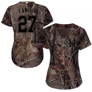 Authentic Women's Jeurys Familia Camo Jersey - #27 Baseball New York Mets Flex Base Realtree Collection