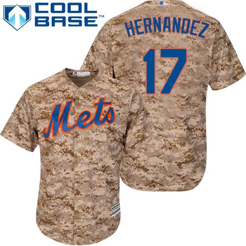 Men's New York Mets #17 Keith Hernandez Authentic Camo Alternate Cool Base Baseball Jersey