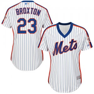 Authentic Women's Keon Broxton White Alternate Jersey - #23 Baseball New York Mets Cool Base