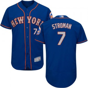 Authentic Men's Marcus Stroman Royal/Gray Alternate Jersey - #7 Baseball New York Mets Flex Base
