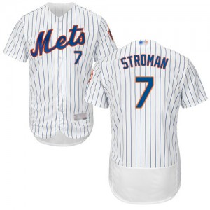 Authentic Men's Marcus Stroman White Home Jersey - #7 Baseball New York Mets Flex Base