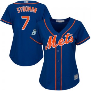 Authentic Women's Marcus Stroman Royal Blue Alternate Home Jersey - #7 Baseball New York Mets Cool Base