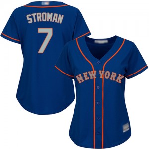 Authentic Women's Marcus Stroman Royal Blue Alternate Road Jersey - #7 Baseball New York Mets Cool Base
