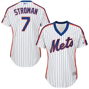 Authentic Women's Marcus Stroman White Alternate Jersey - #7 Baseball New York Mets Cool Base