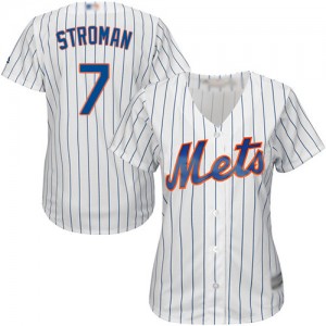 Authentic Women's Marcus Stroman White Home Jersey - #7 Baseball New York Mets Cool Base