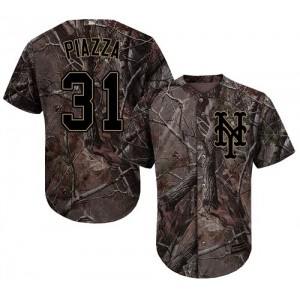Authentic Men's Mike Piazza Camo Jersey - #31 Baseball New York Mets Flex Base Realtree Collection