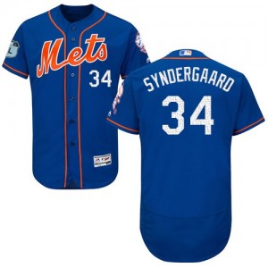 Men's New York Mets #34 Noah Syndergaard Royal Blue Alternate