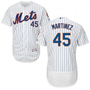 Authentic Men's Pedro Martinez White Home Jersey - #45 Baseball New York Mets Flex Base