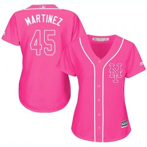 Authentic Women's Pedro Martinez Pink Jersey - #45 Baseball New York Mets Cool Base Fashion