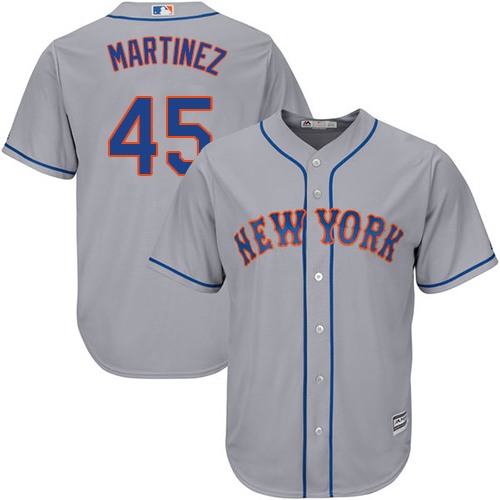 Authentic Youth Pedro Martinez Grey Road Jersey - #45 Baseball New York Mets Cool Base