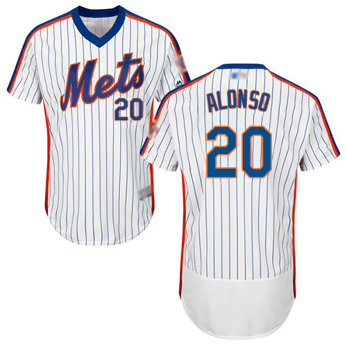 Authentic Men's Pete Alonso White Alternate Jersey - #20 Baseball New York  Mets Flex Base