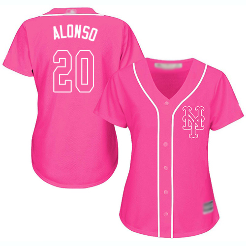 Authentic Women's Pete Alonso Pink Jersey - #20 Baseball New York