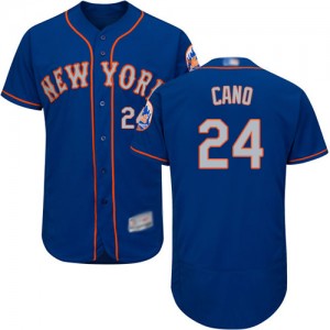 Authentic Men's Robinson Cano Royal/Gray Alternate Jersey - #24 Baseball New York Mets Flex Base