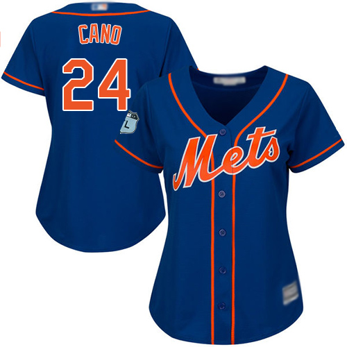 Authentic Women's Robinson Cano Royal Blue Alternate Home Jersey - #24 Baseball New York Mets Cool Base