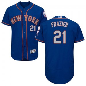 Authentic Men's Todd Frazier Royal/Gray Alternate Jersey - #21 Baseball New York Mets Flex Base