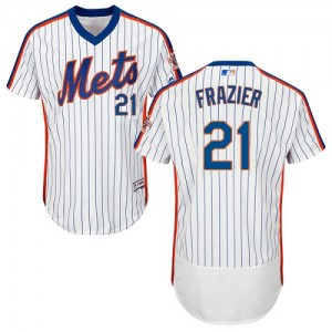 Authentic Men's Todd Frazier White Alternate Jersey - #21 Baseball New York Mets Flex Base