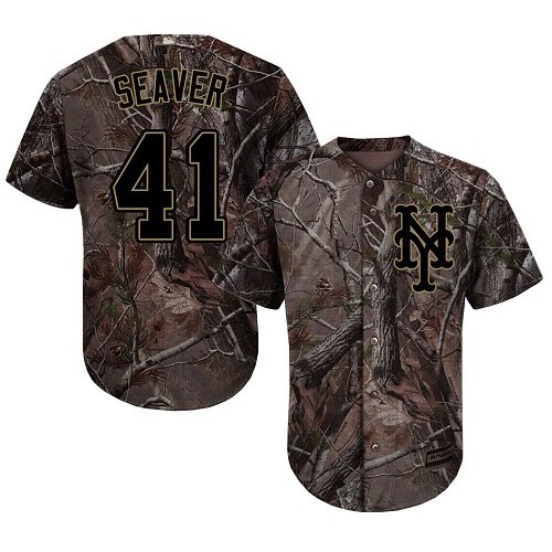 Authentic Men's Tom Seaver Camo Jersey - #41 Baseball New York Mets Flex Base Realtree Collection