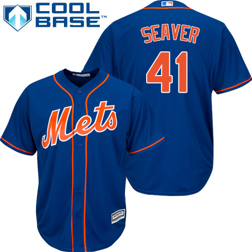 Men's New York Mets #41 Tom Seaver Replica Royal Blue Alternate Home Cool Base Baseball Jersey